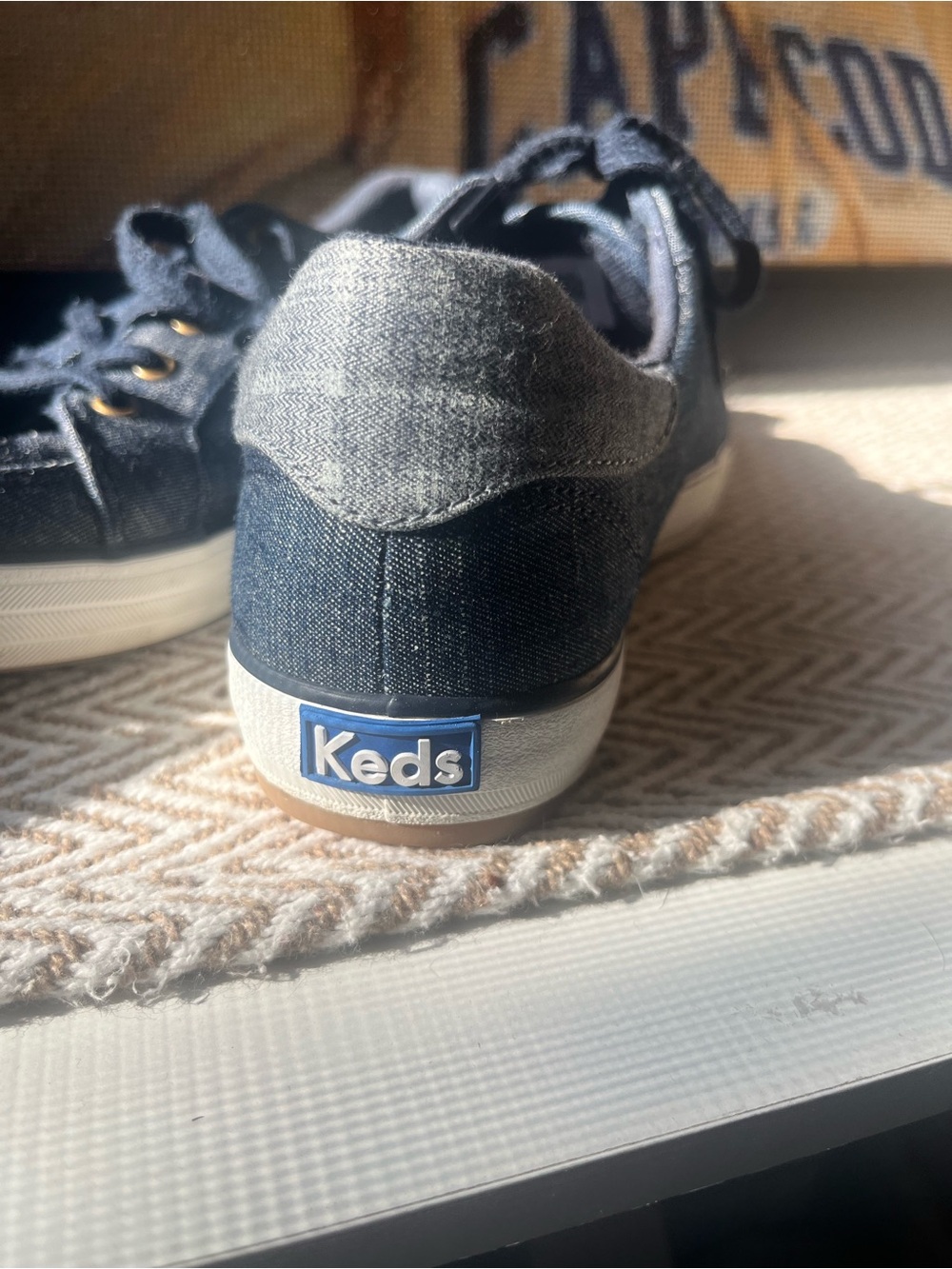 Keds Navy and Gray Canvas Sneakers